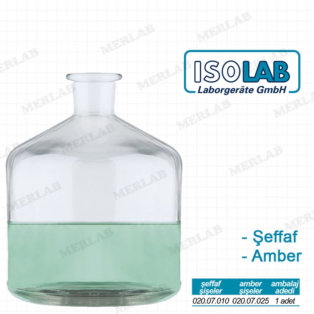 Isolab Otomatik Büret Şişesi Şeffaf ve Amber