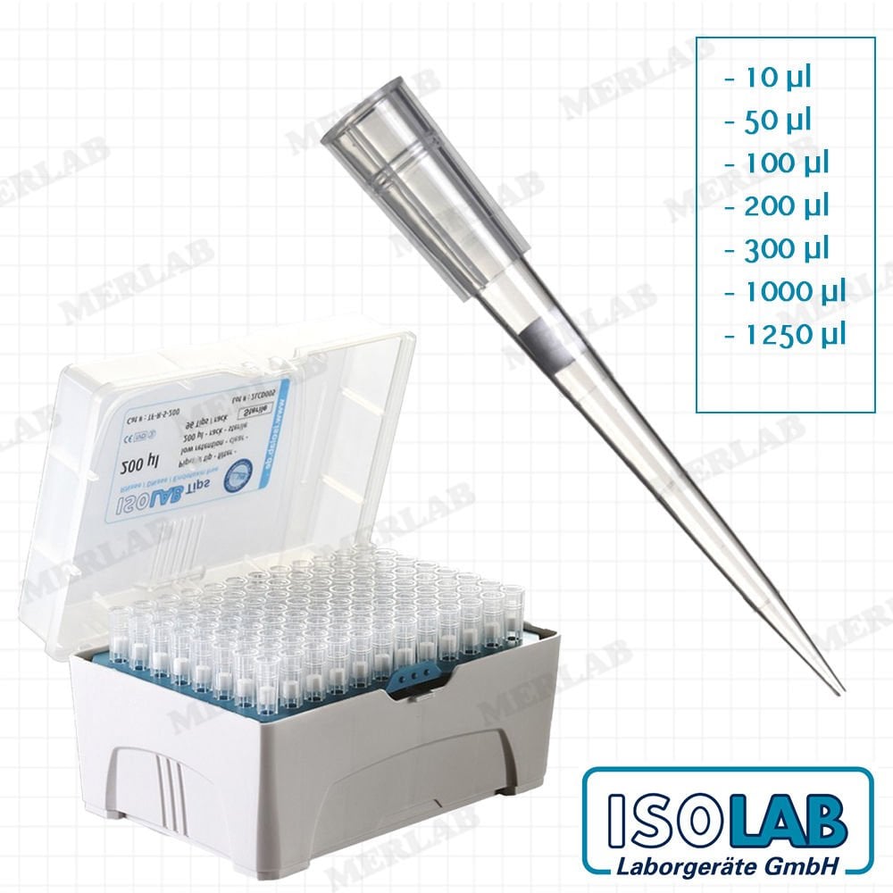 ISOLAB Pipet Uçları Özel Kutulu (96'lı) Bilimsel Araştırmalarda Yüksek Hassasiyetli