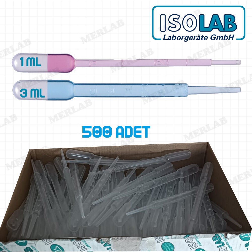 ISOLAB Polietilen Pastör Pipeti Plastik 1 ml - 3 ml 3 ml