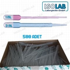 ISOLAB Polietilen Pastör Pipeti Plastik 1 ml - 3 ml 3 ml