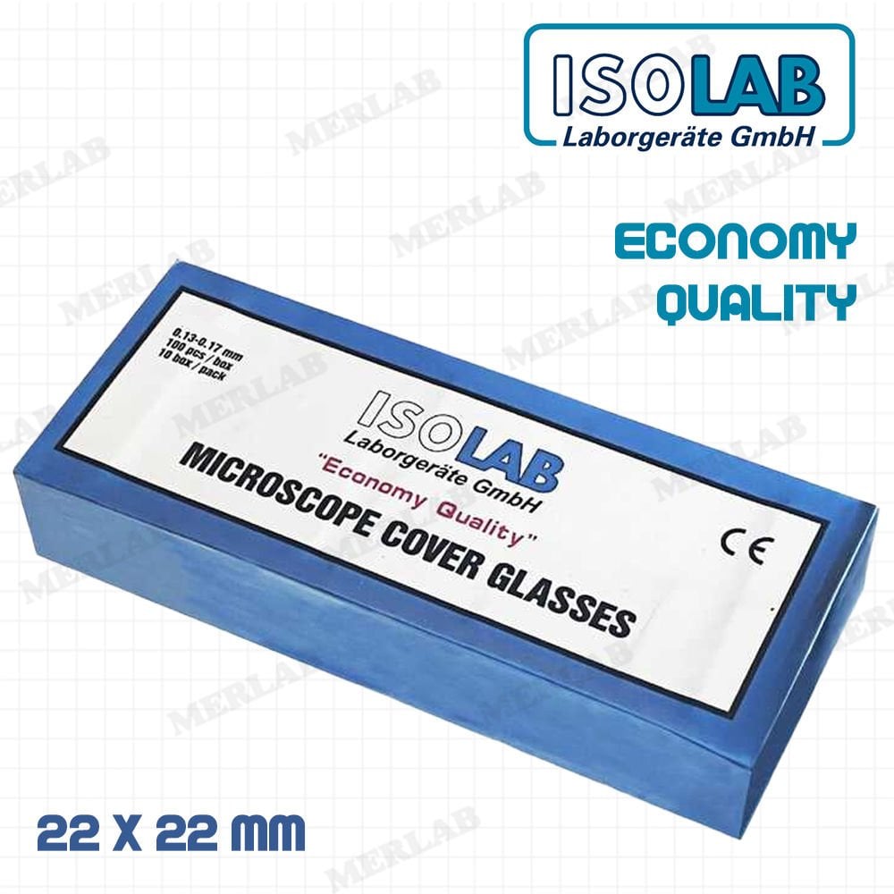 ISOLAB Lamel 22x22 mm Ekonomik Kalite 10x100 Adet