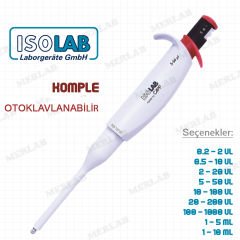 ISOLAB Tek Kanallı Komple Otoklavlanabilir Hacim Ayarlı Mikropipetler