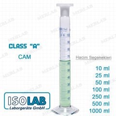 Isolab Karıştırma Cam Mezür Class A Grup Sertifikalı 50 ml