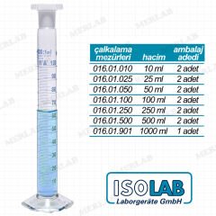 Isolab Karıştırma Cam Mezür Class A Grup Sertifikalı 50 ml