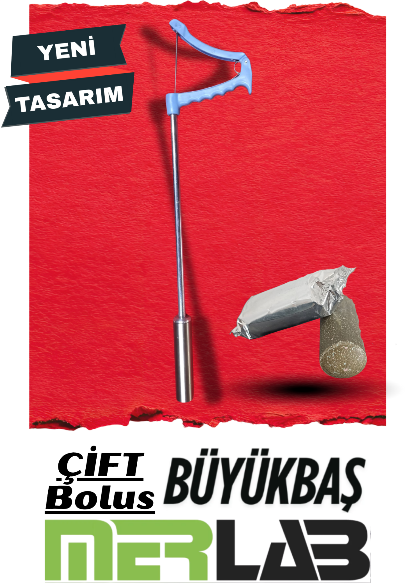 Zooben Bolus Yutturma Sondası Büyükbaş, Buzağı ve Küçükbaş için Aparat Çift Bolus Büyükbaş